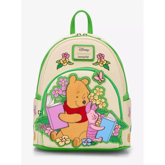 Loungefly Disney Winnie the Pooh Piglet & Pooh Bear Reading Mini Backpack